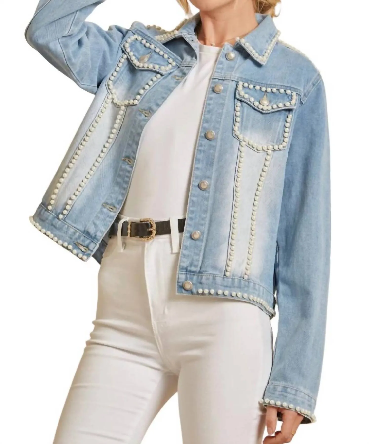Above All Odds Denim Jacket In Light Wash