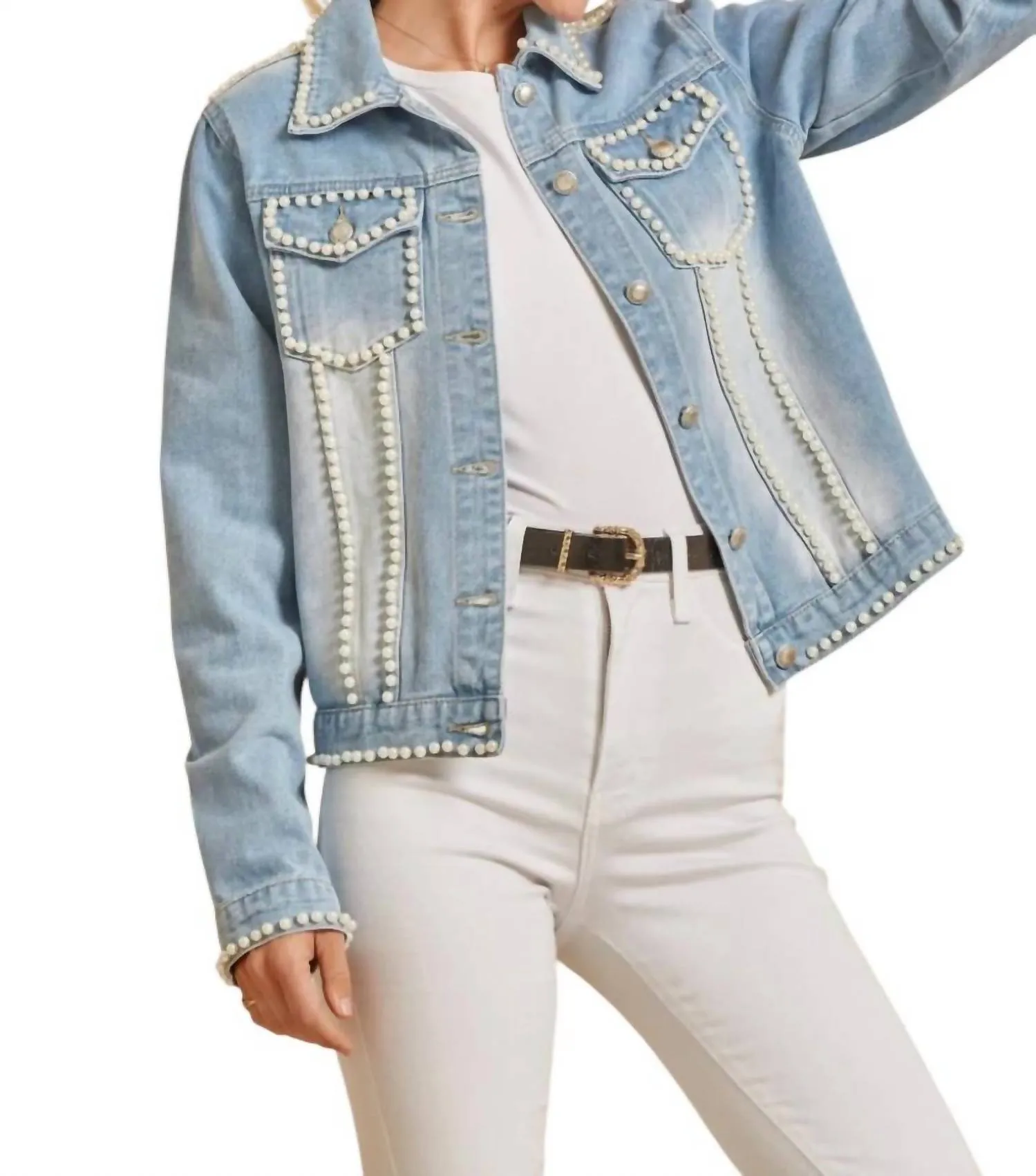 Above All Odds Denim Jacket In Light Wash
