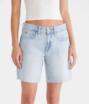 Aeropostale Low-Rise Baggy Denim Shorts 8"