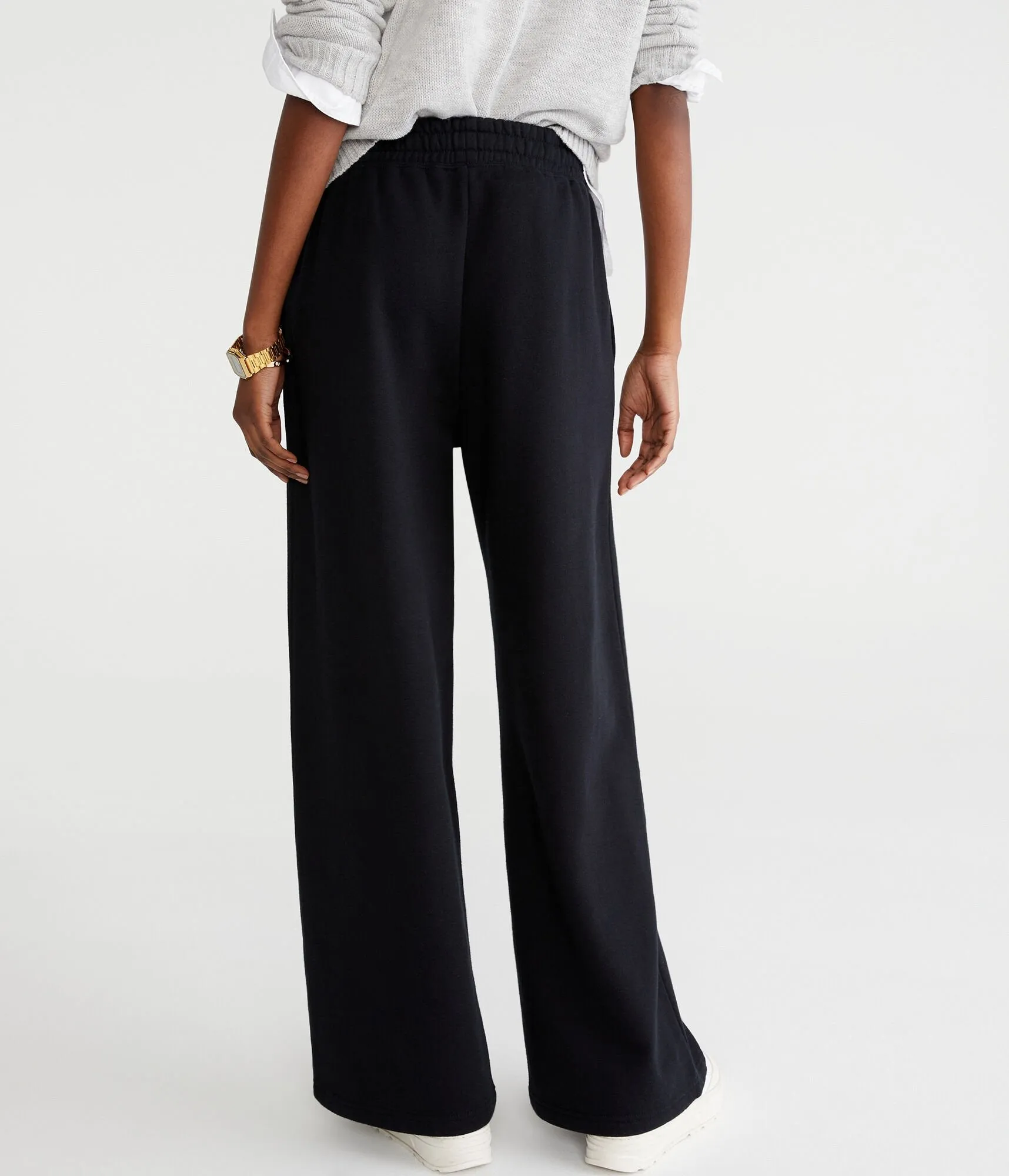 Aeropostale Mid-Rise Wide Leg Sweatpants