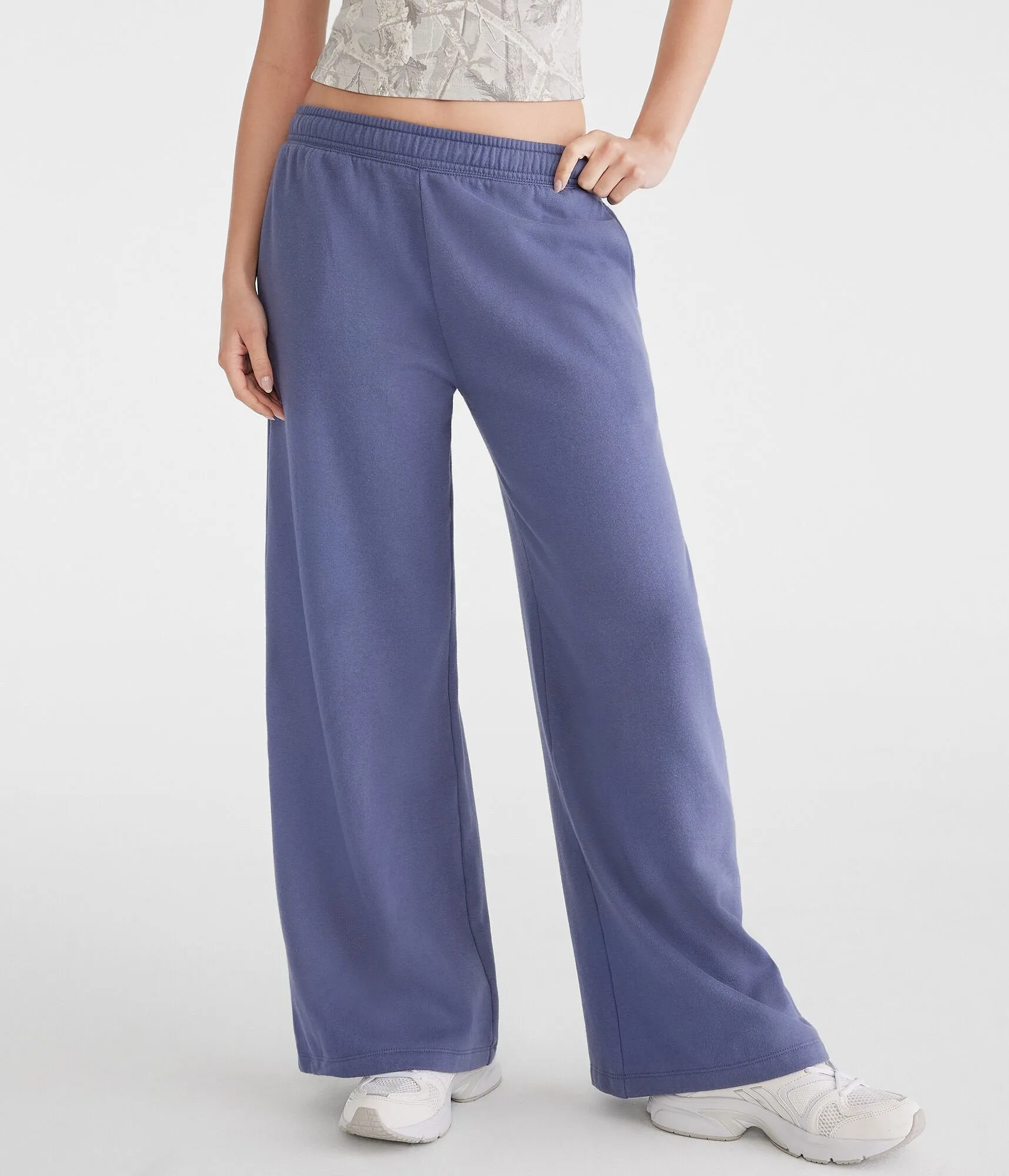 Aeropostale Mid-Rise Wide Leg Sweatpants