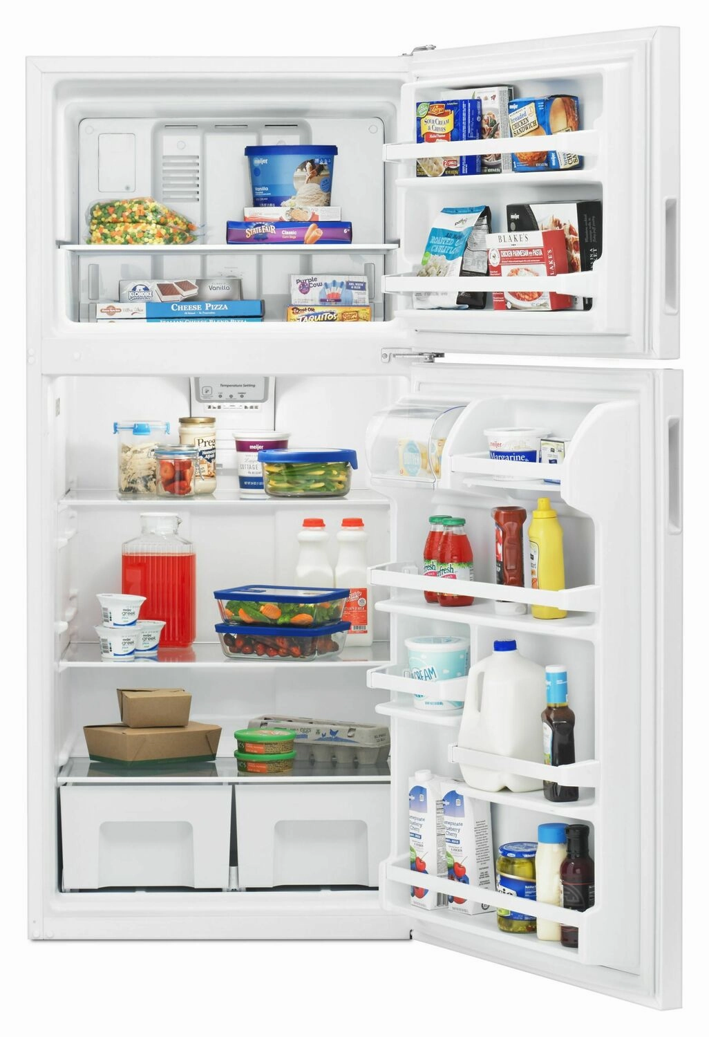 Amana ART318FFDW 30-Inch Amana? Top-Freezer Refrigerator With Glass Shelves - White