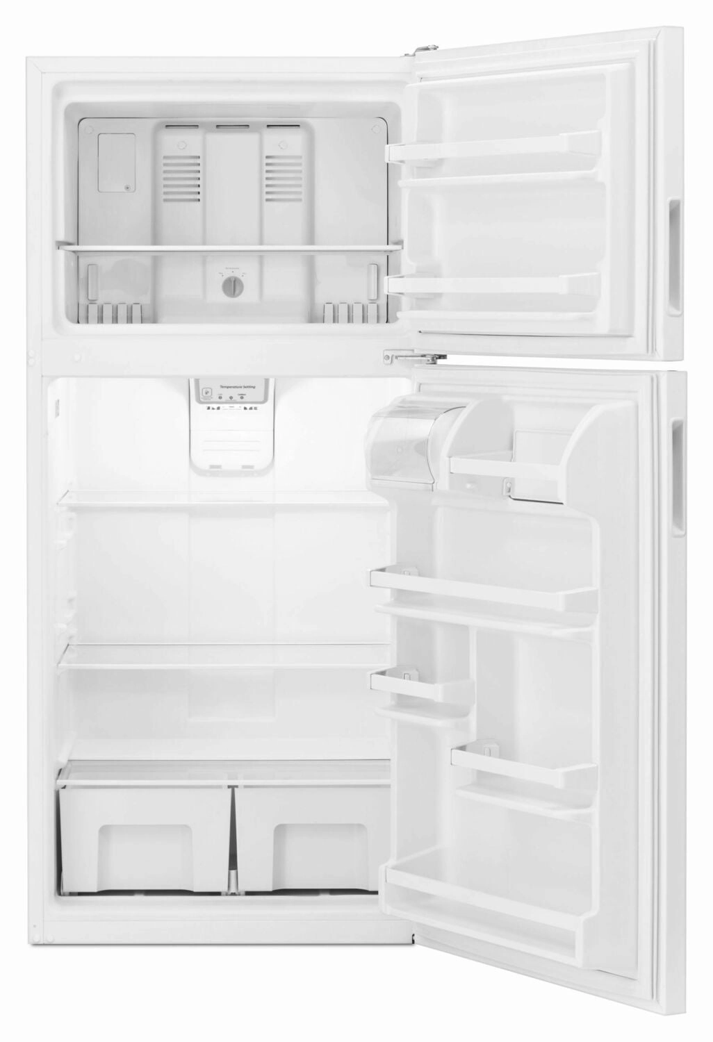 Amana ART318FFDW 30-Inch Amana? Top-Freezer Refrigerator With Glass Shelves - White