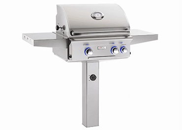 American Outdoor Grill 24NGL00SP Cooking Surface 432 Sq. Inches Post Model Grill W/O Rosserie Natural Gas Barbeque Grills,natural gas outdoor grill