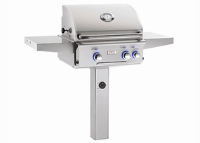 American Outdoor Grill 24NGL00SP Cooking Surface 432 Sq. Inches Post Model Grill W/O Rosserie Natural Gas Barbeque Grills,natural gas outdoor grill