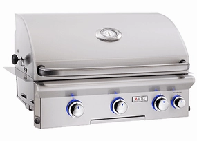 American Outdoor Grill 30NBL Cooking Surface 540 Sq. Inches (30" X 18") Built-In Grill Natural Gas Barbeque Grills,natural gas outdoor grill
