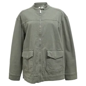 Anine Bing Henry Jacket in Green Cotton