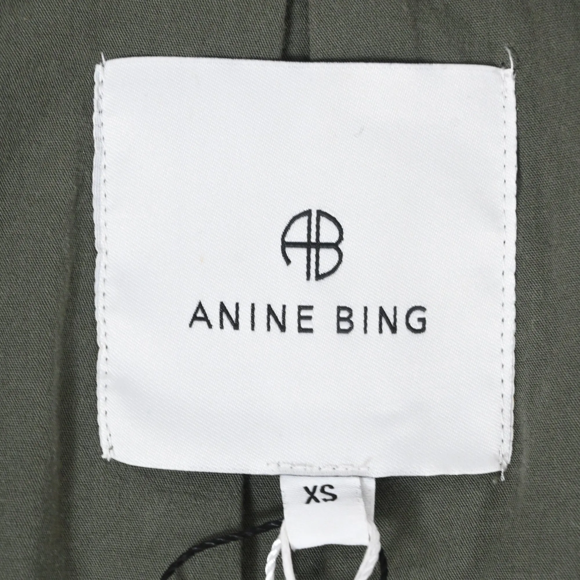 Anine Bing Henry Jacket in Green Cotton