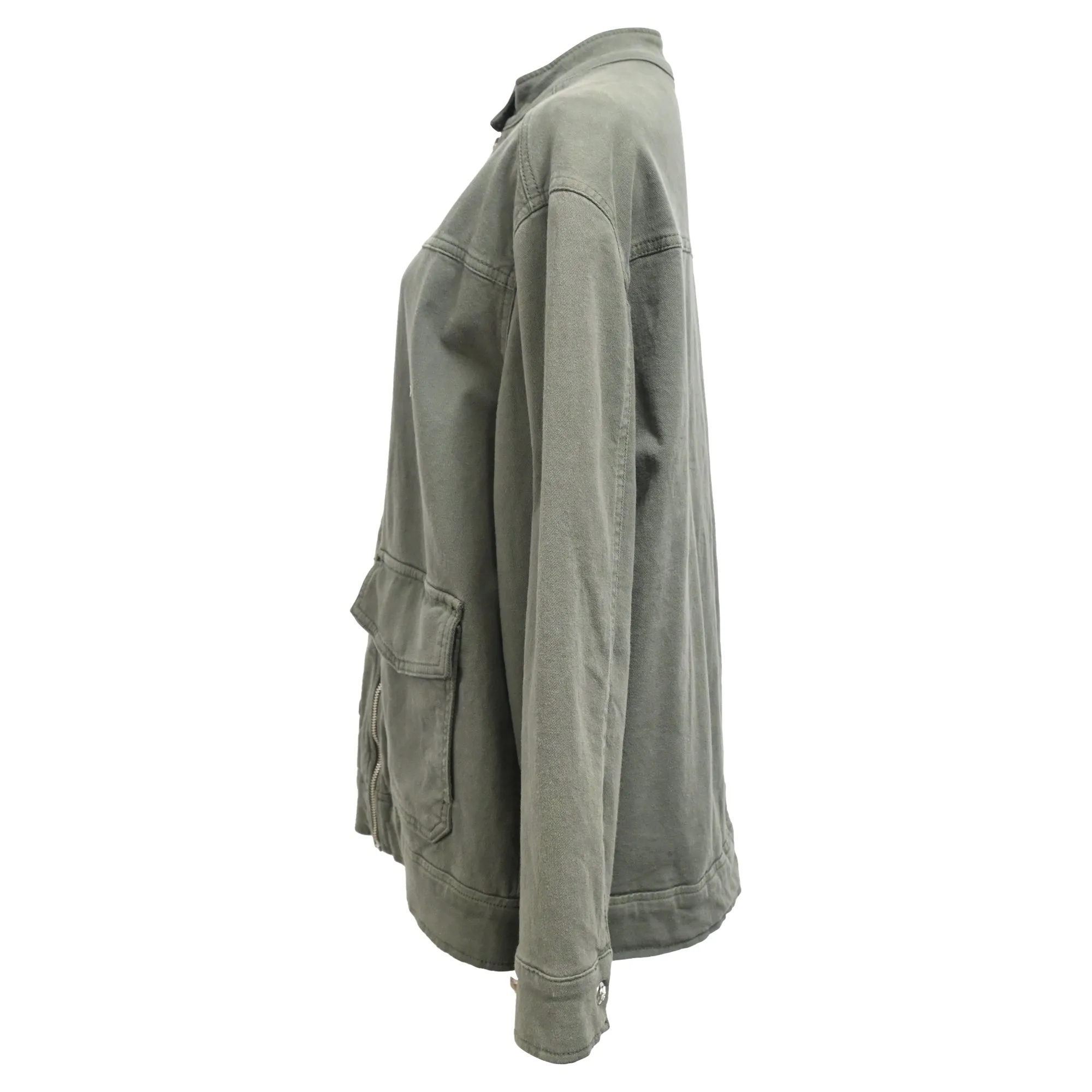 Anine Bing Henry Jacket in Green Cotton