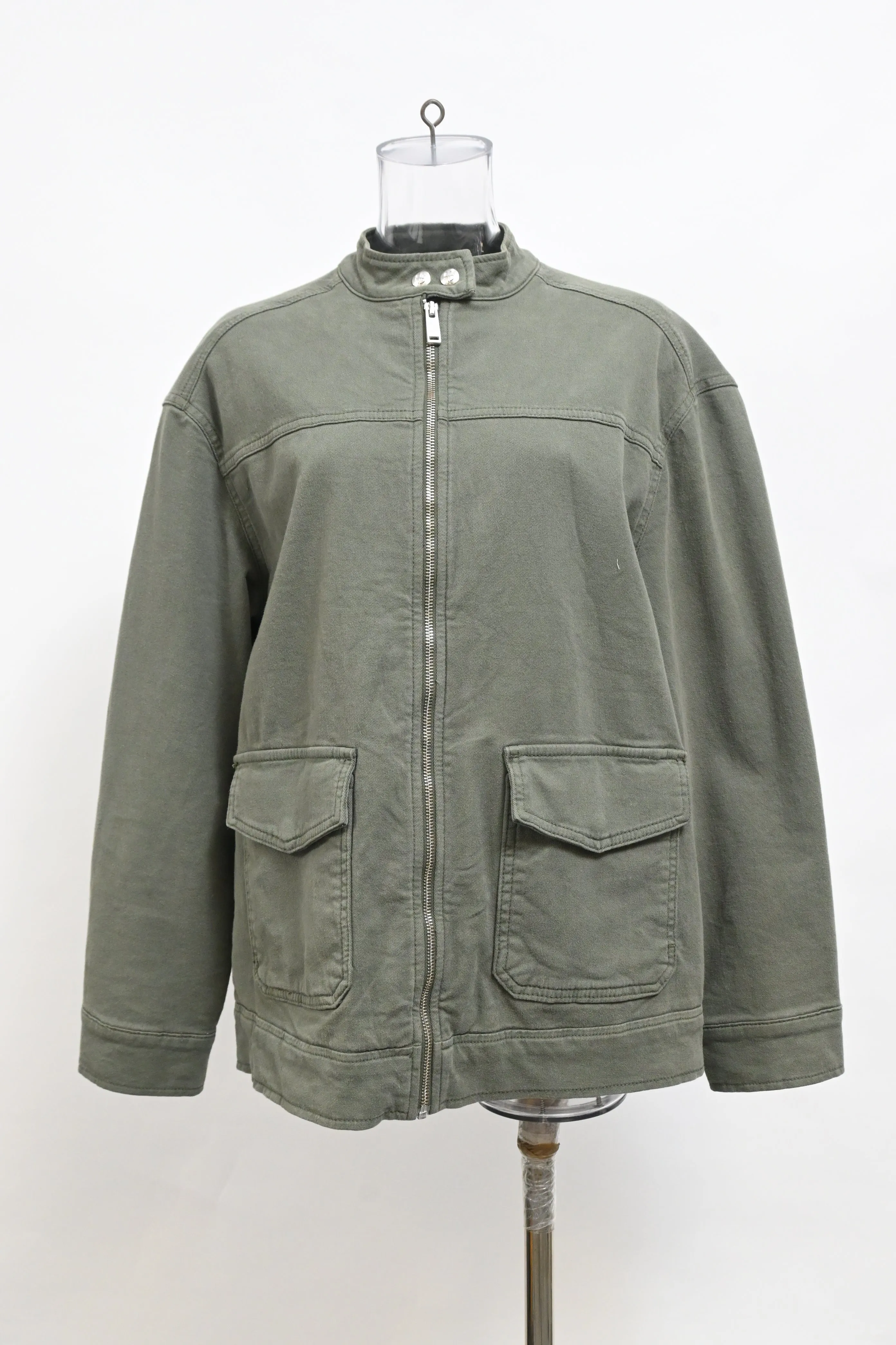 Anine Bing Henry Jacket in Green Cotton