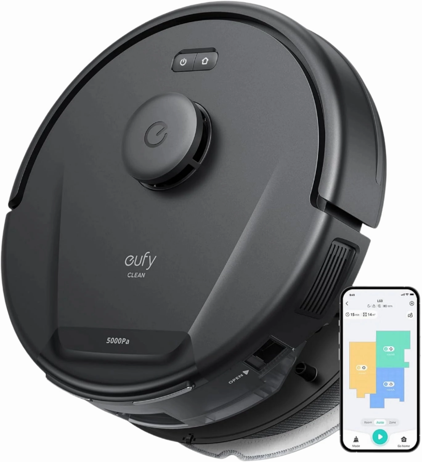 Anker Eufy Clean L60 Hybrid, 2.5Lit, 40Watts, Black robot vacuum, handheld vacuum