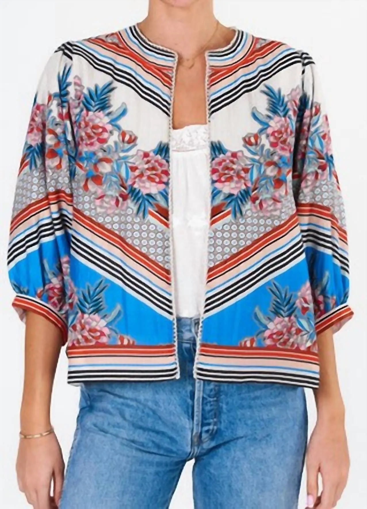 Arden Print Jacket In Multi