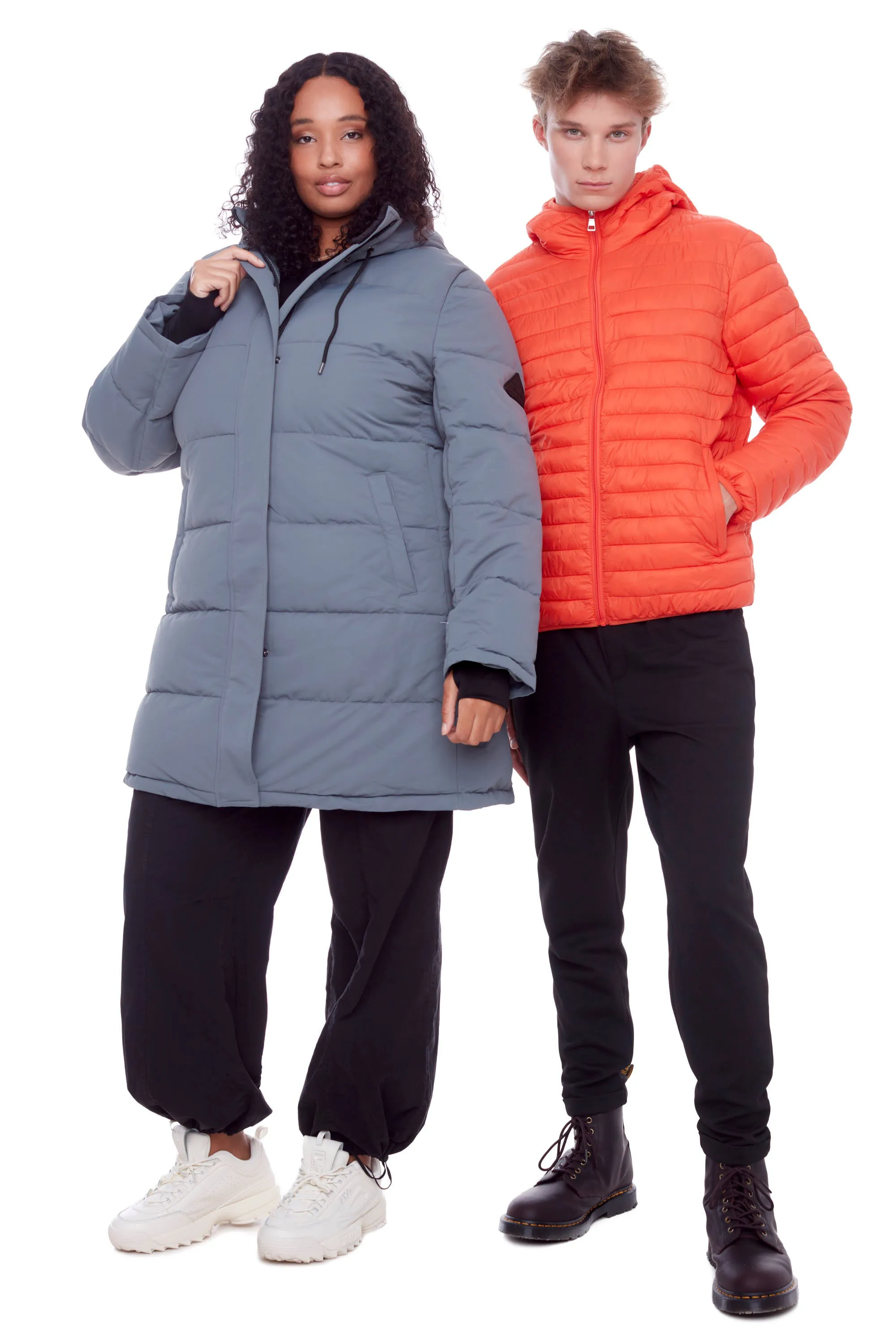AULAVIK PLUS | WOMEN'S VEGAN DOWN (RECYCLED) MID-LENGTH HOODED PARKA COAT (PLUS SIZE)