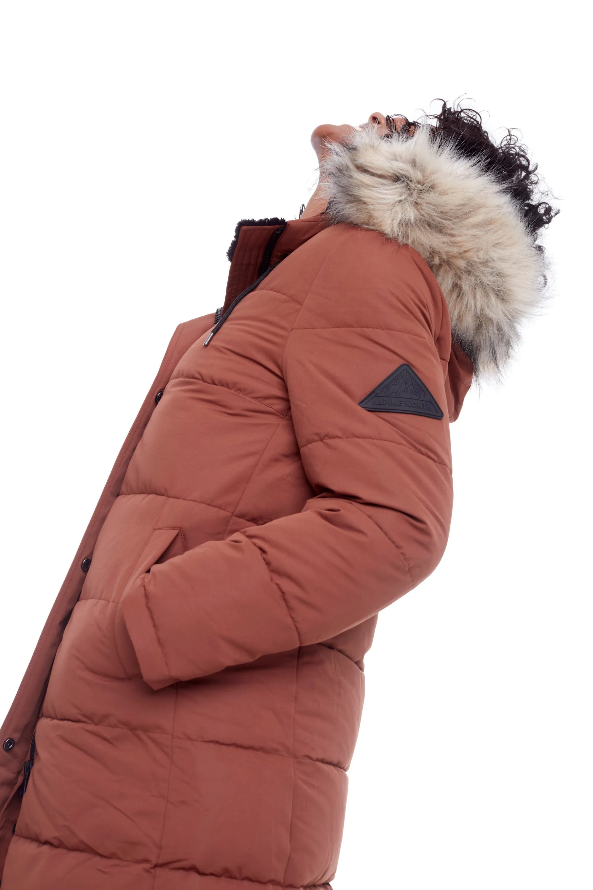 AULAVIK | WOMEN'S VEGAN DOWN (RECYCLED) MID-LENGTH HOODED PARKA COAT