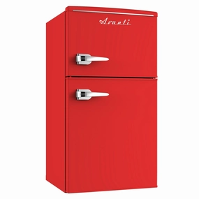 Avanti RMRT30X5RIS 3.0 Cu. Ft. Retro Compact Refrigerator Undercounter Refrigerators 24 inch undercounter fridge for kitchen