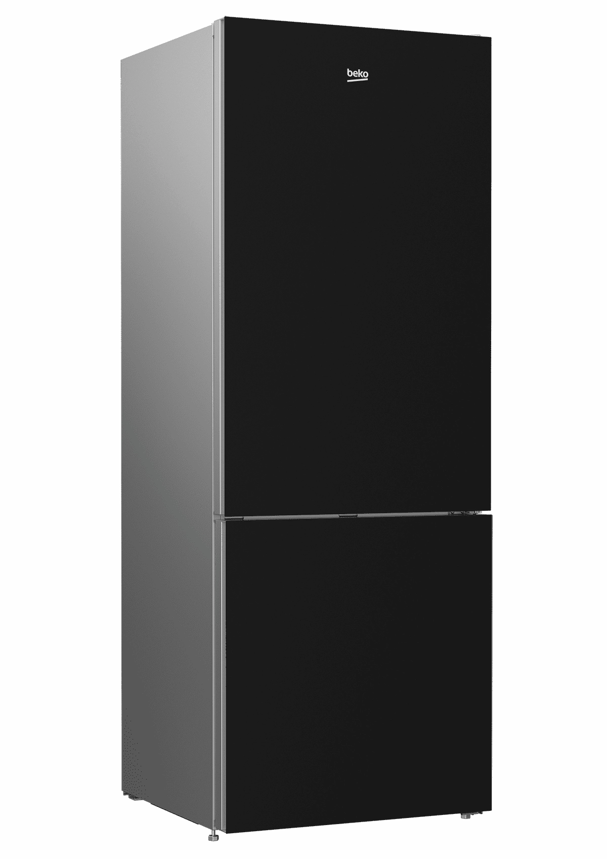 Beko BFBF2715GSIM 27" Freezer Bottom Black Glass Refrigerator With Auto Ice Maker