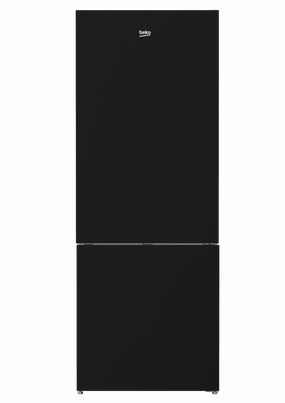 Beko BFBF2715GSIM 27" Freezer Bottom Black Glass Refrigerator With Auto Ice Maker Freestanding Refrigerators freestanding fridge freezer combo