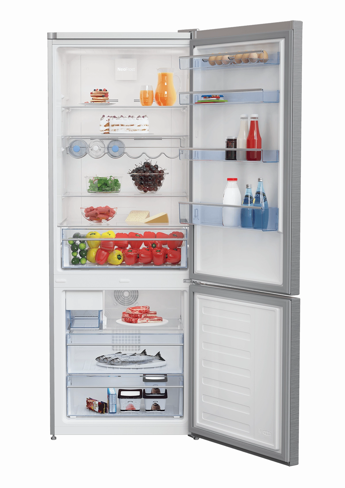 Beko BFBF2715SSIM 27" Freezer Bottom Stainless Steel Refrigerator With Auto Ice Maker