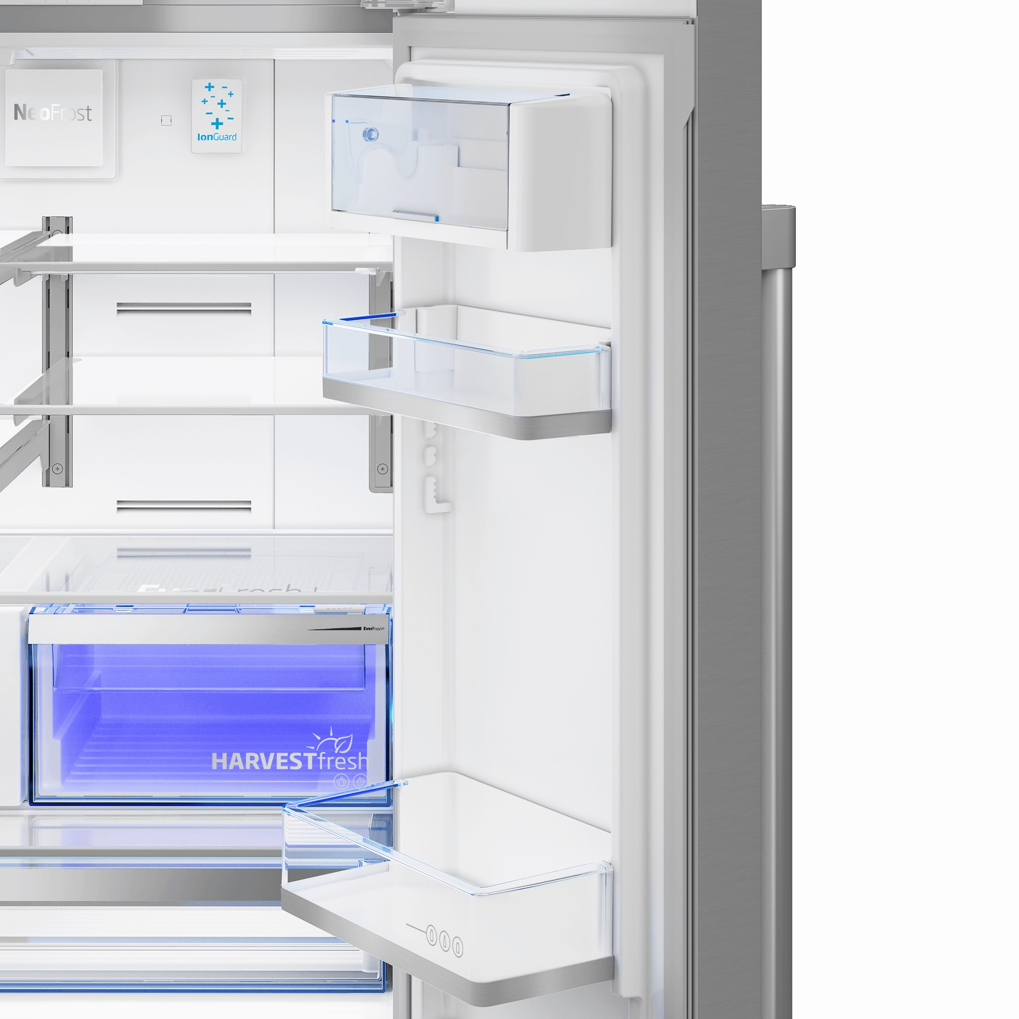 Beko BFFD3614ZSS 36" French Door Refrigerator With Harvestfresh