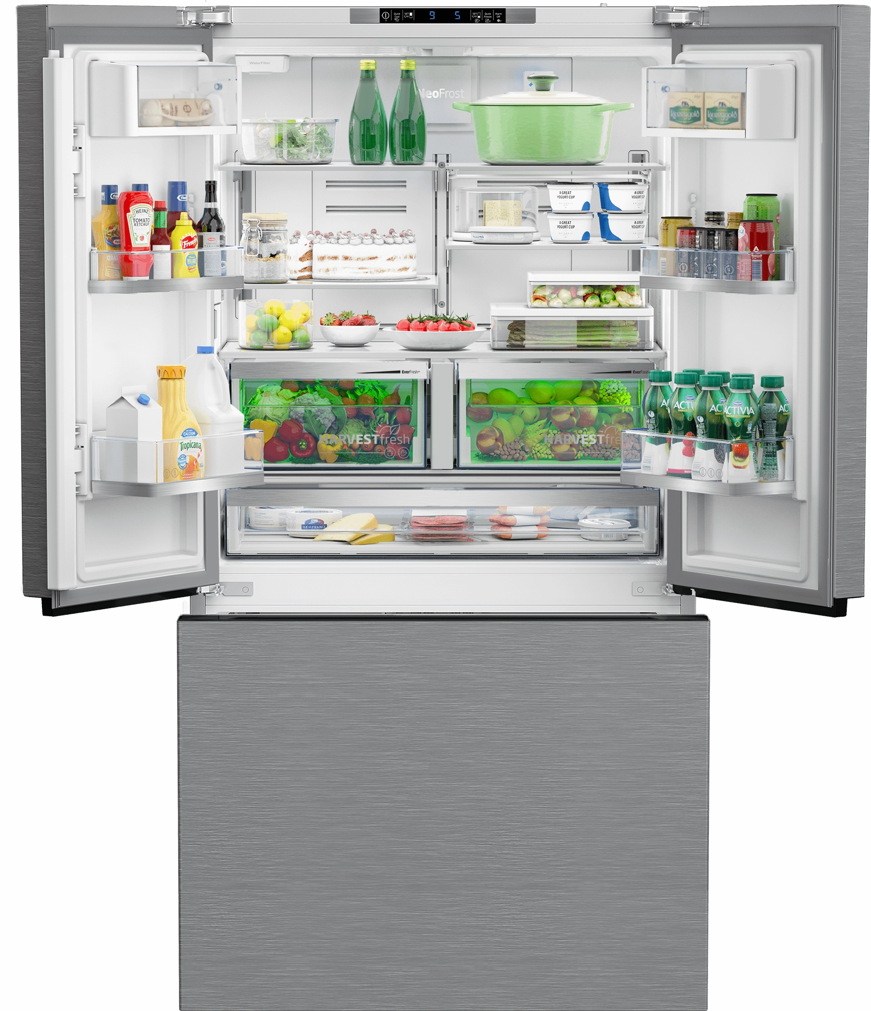 Beko BFFD3614ZSS 36" French Door Refrigerator With Harvestfresh