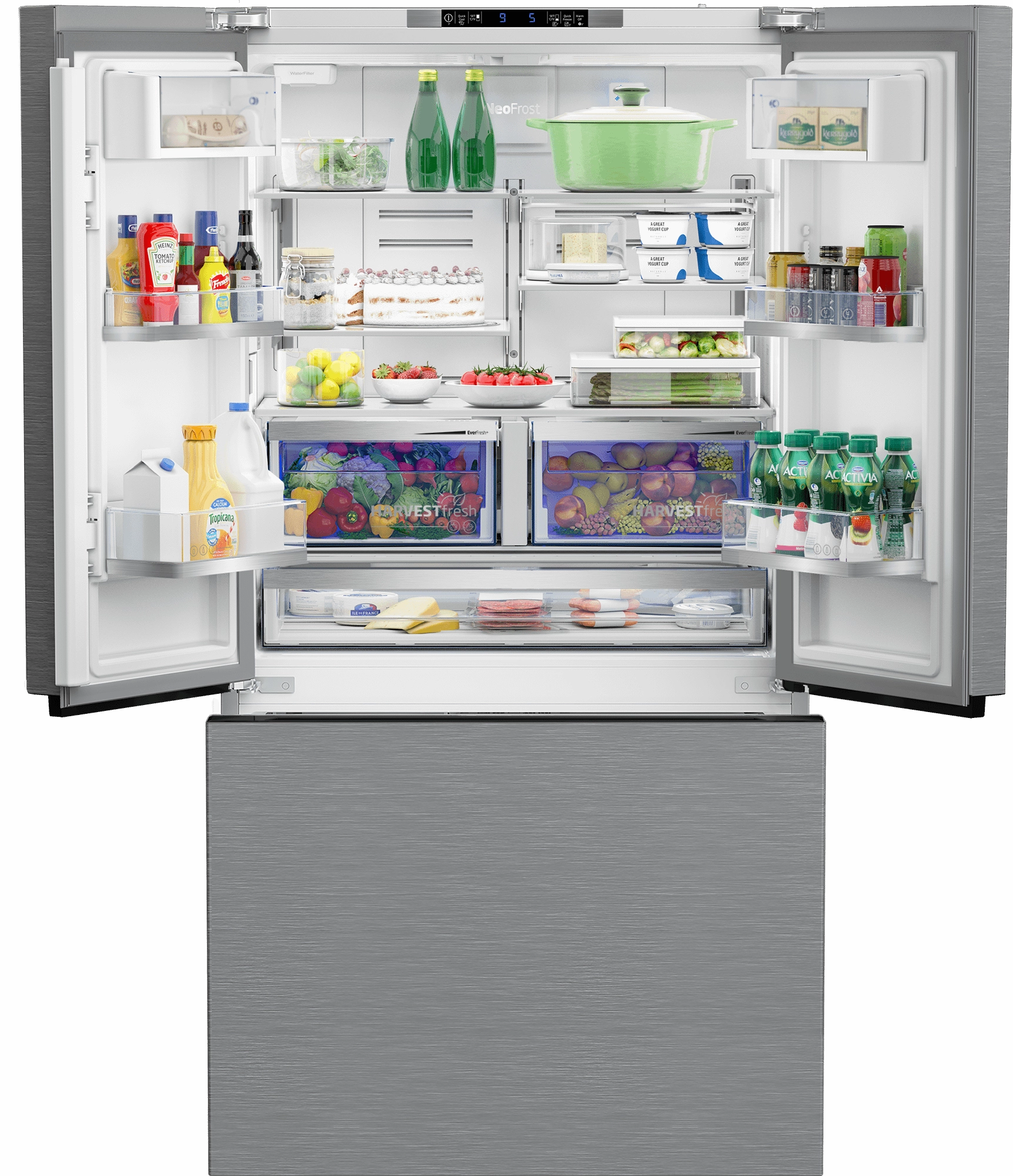 Beko BFFD3614ZSS 36" French Door Refrigerator With Harvestfresh