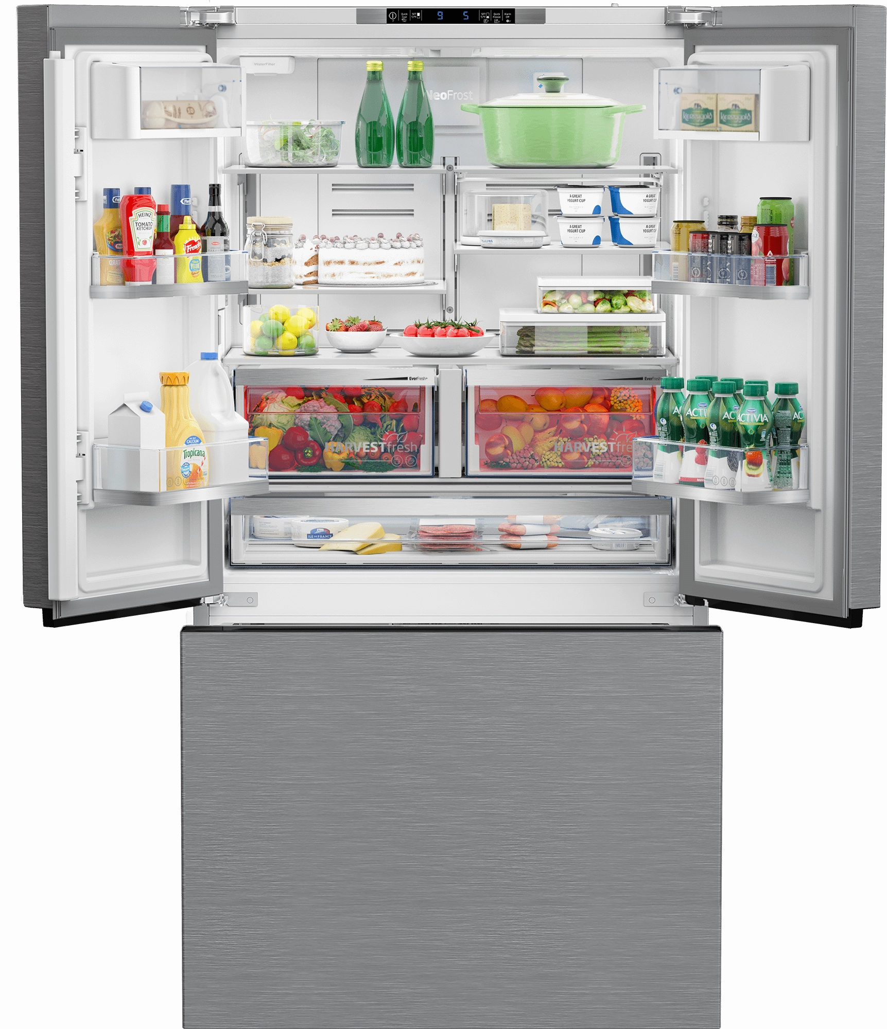 Beko BFFD3614ZSS 36" French Door Refrigerator With Harvestfresh