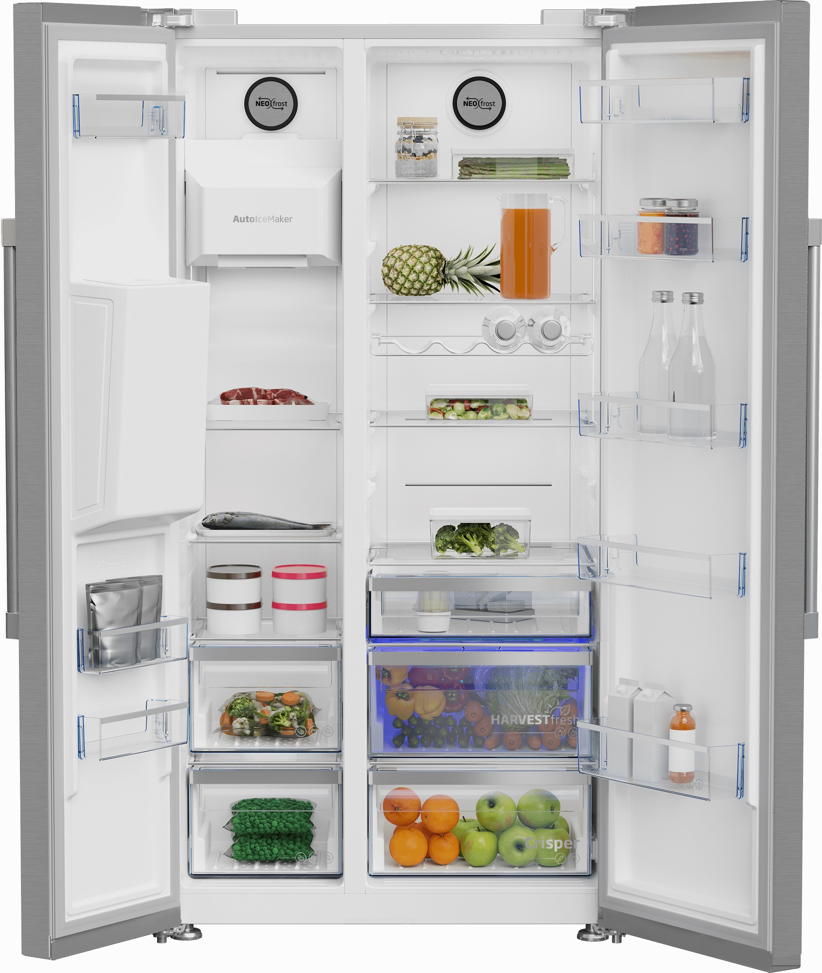 Beko BFSB3622XSS 36" Side By Side Refrigerator With Harvestfresh
