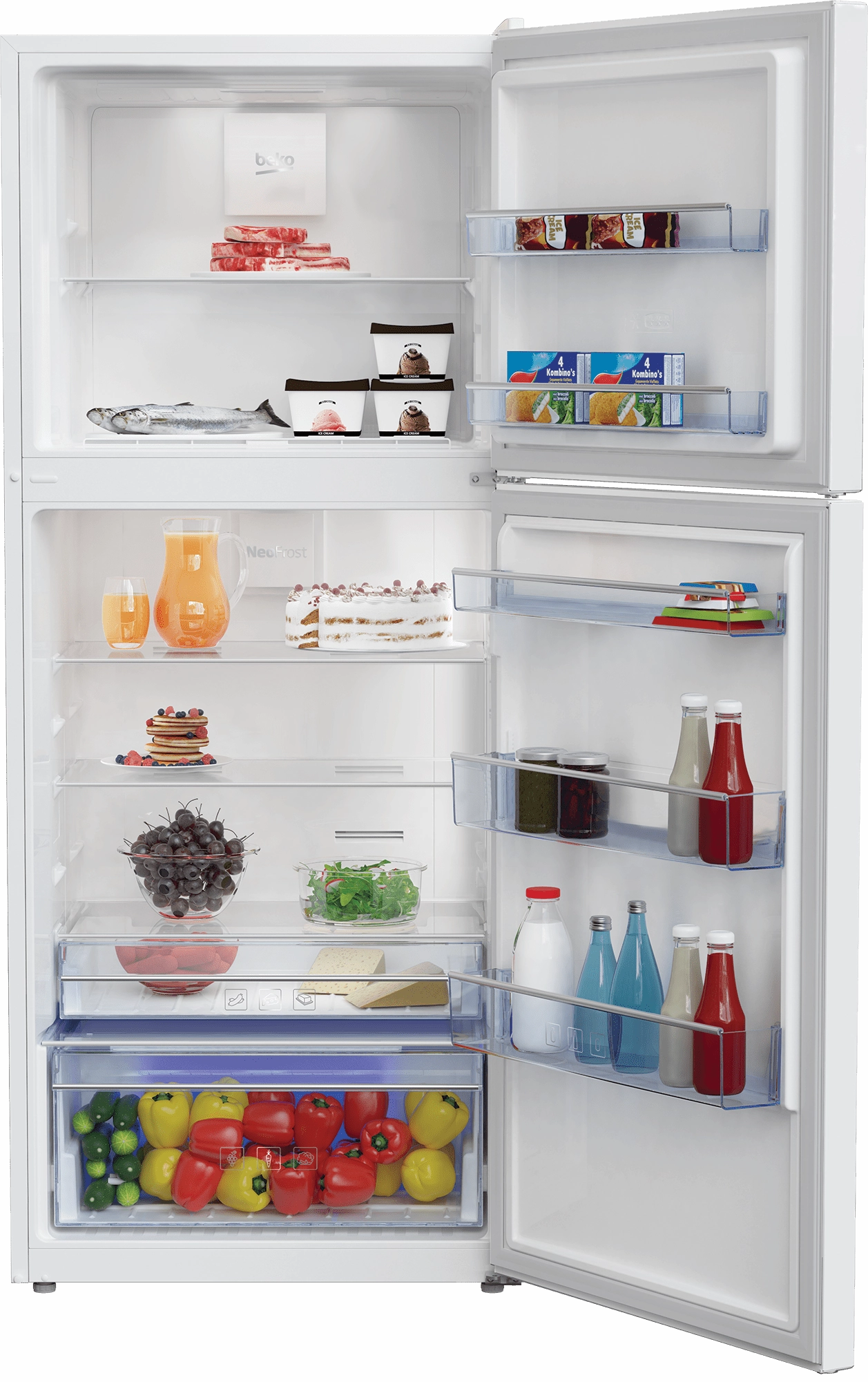 Beko BFTF2716WH 28" Freezer Top White Refrigerator