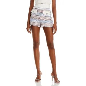 Bentley Womens Pocket Frayed High-Waist Shorts
