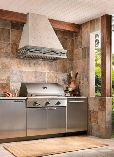 Best Range Hoods CPDI362SB 34-3/8" Custom Hood Liner Insert Designed For Outdoor Cooking In Covered Lanais 1250 Max Cfm