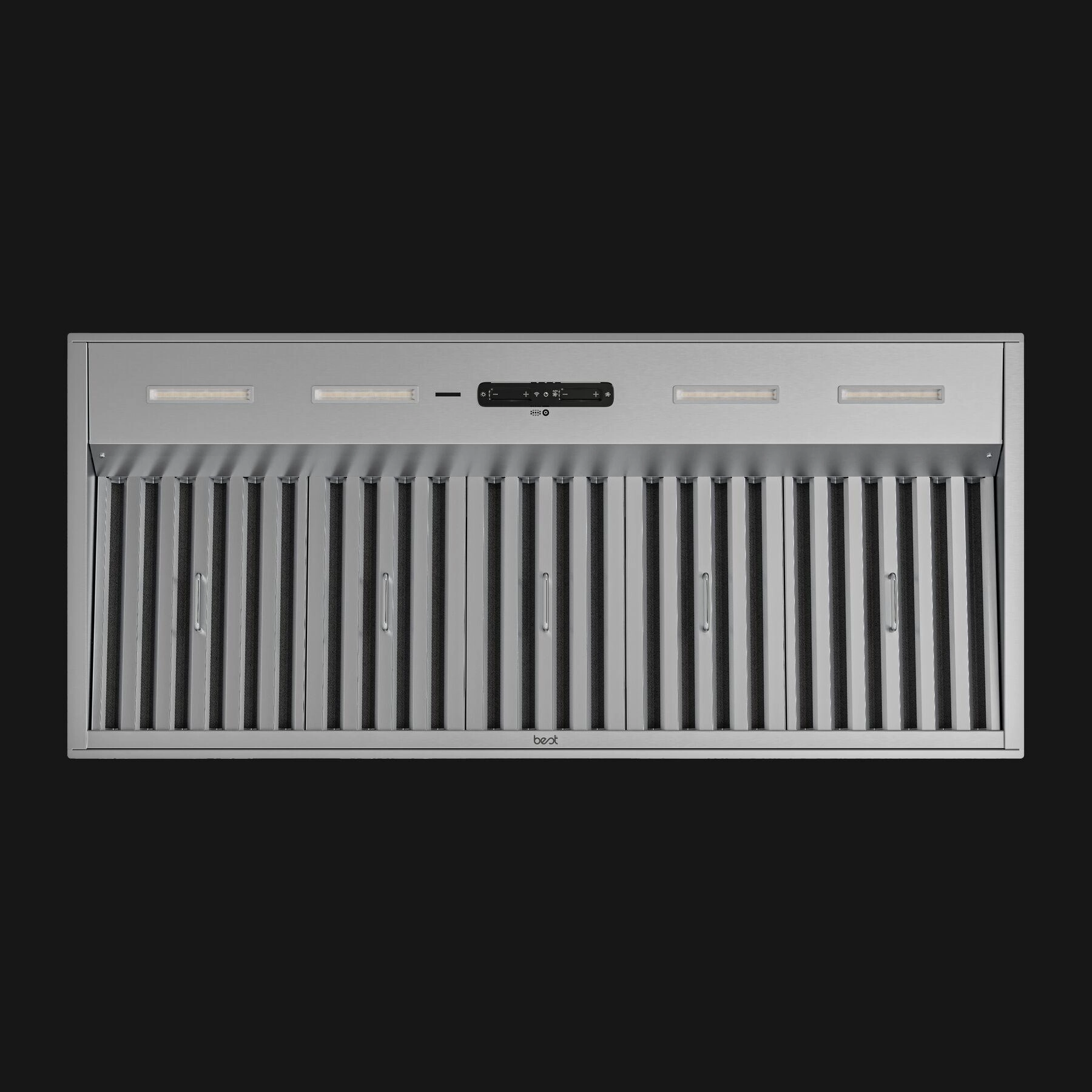 Best Range Hoods HBN566212SS 66-Inch Built-In Range Hood With True Iq Blower System, 1240 Truecfm, 23-1/2" Depth, Stainless Steel (Hbn5 Series)