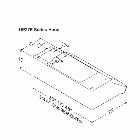 Best Range Hoods UP27M48SB Up27 - 48" Stainless Steel Pro-Style Range Hood With Internal/External Blower Options, 300 To 1650 Max Cfm