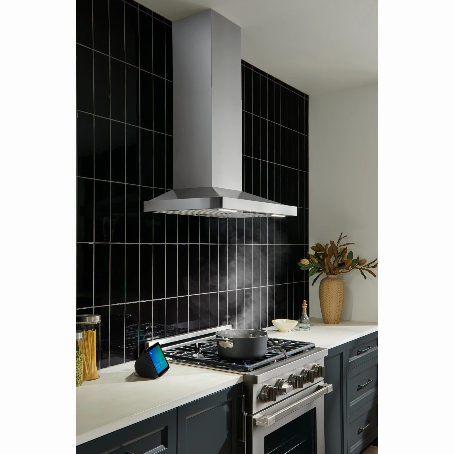 Best Range Hoods WCS1366SS 36-Inch Wall Mount Chimney Hood W/ Smartsense And Voice Control, 650 Max Blower Cfm, Stainless Steel (Wcs1 Series)
