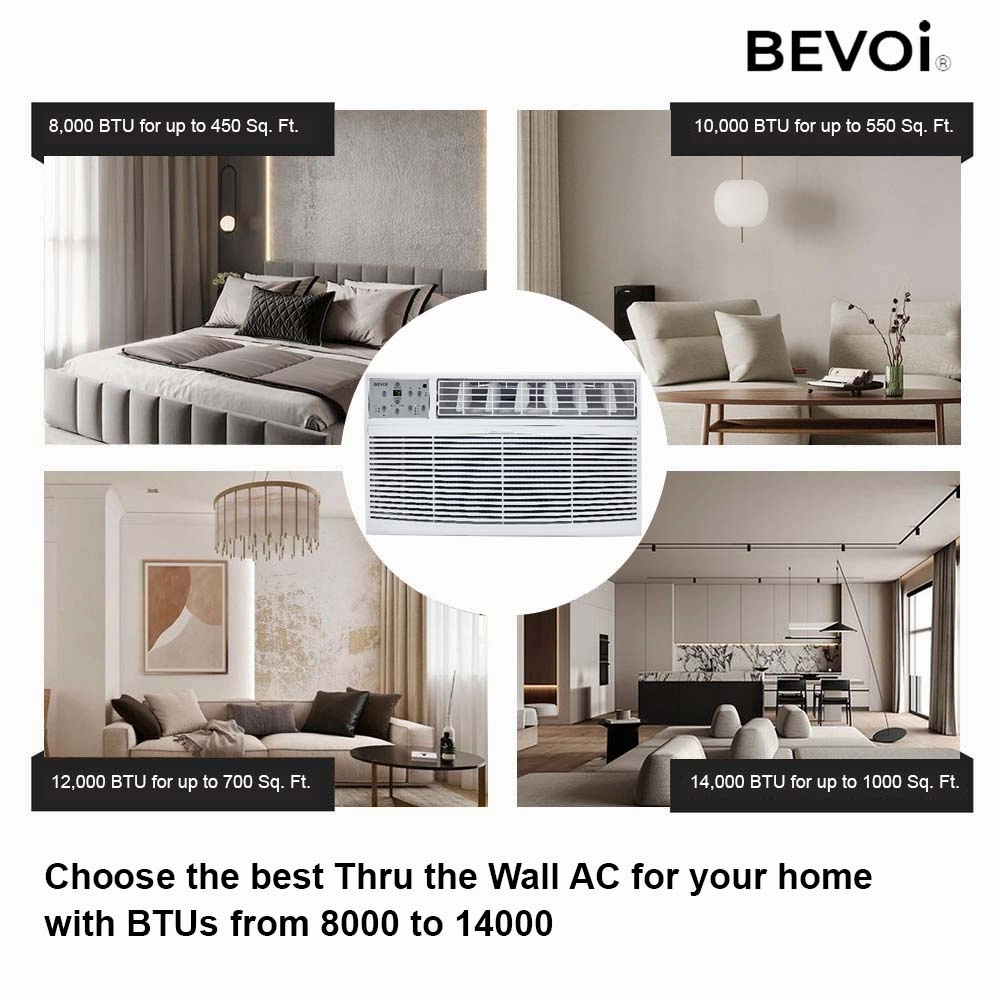 Bevoi BEVTTW081C 8,000 BTU Through The Wall Air Conditioner Cooling Only 115V - (BEVTTW081C)
