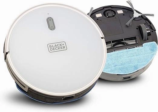 Black & Decker Robot Vacuum 14.4 V 2600AH, Grey & White robot vacuum, handheld vacuum