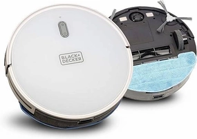 Black & Decker Robot Vacuum 14.4 V 2600AH, Grey & White robot vacuum, handheld vacuum