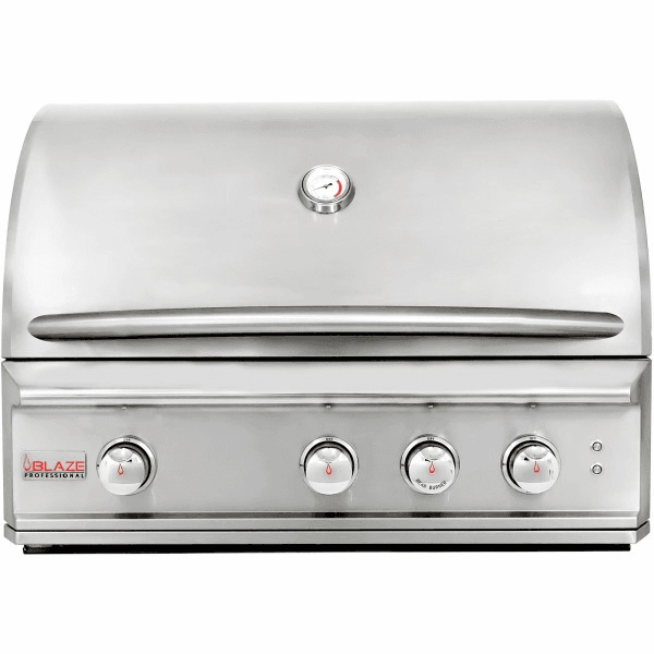 Blaze Grills BLZ3PRONG Blaze Professional 34-Inch 3 Burner Built-In Gas Grill With Rear Infrared Burner, With Fuel Type - Natural Gas Pro Barbeque Grills,professional outdoor grill