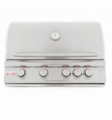 Blaze Grills BLZ4LTE2LP Blaze 32 Inch 4-Burner Lte Gas Grill With Rear Burner And Built-In Lighting System, With Fuel Type - Propane Liquid Propane Barbeque Grills,propane gas grill