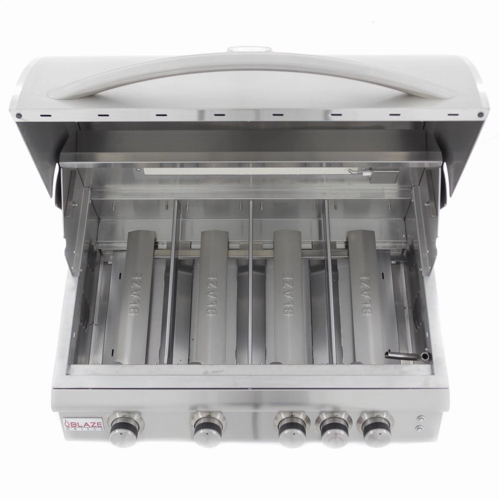 Blaze Grills BLZ4LTE2NG Blaze 32 Inch 4-Burner Lte Gas Grill With Rear Burner And Built-In Lighting System, With Fuel Type - Natural Gas