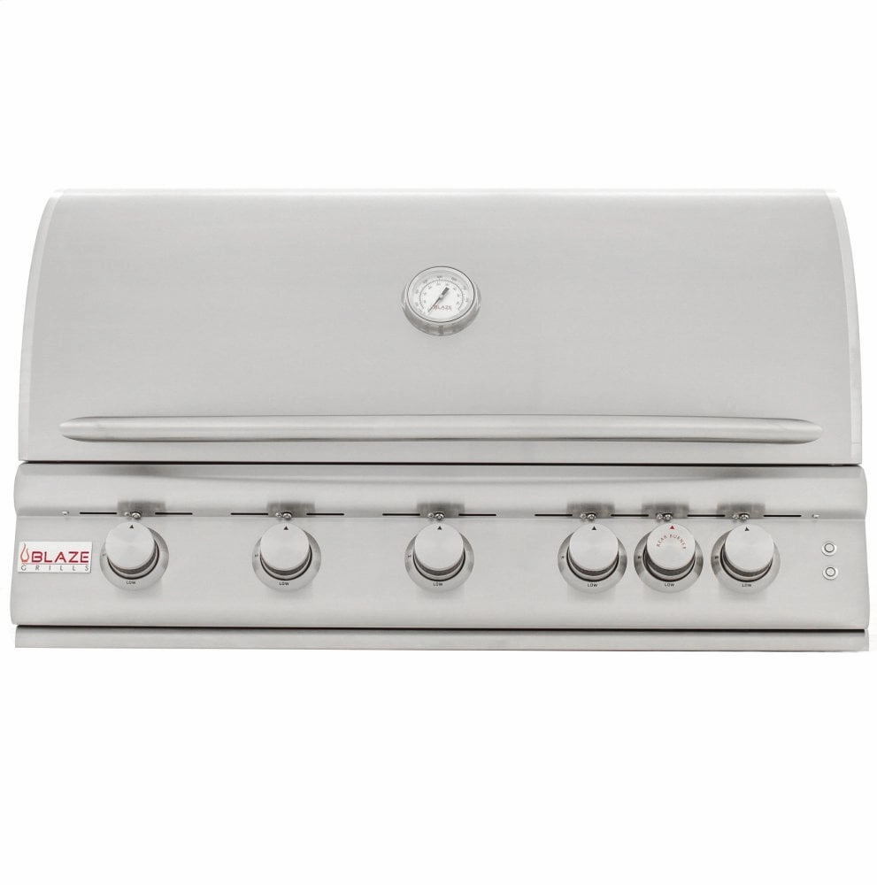 Blaze Grills BLZ5LTE2LP Blaze 40 Inch 5-Burner Lte Gas Grill With Rear Burner And Built-In Lighting System, With Fuel Type - Propane