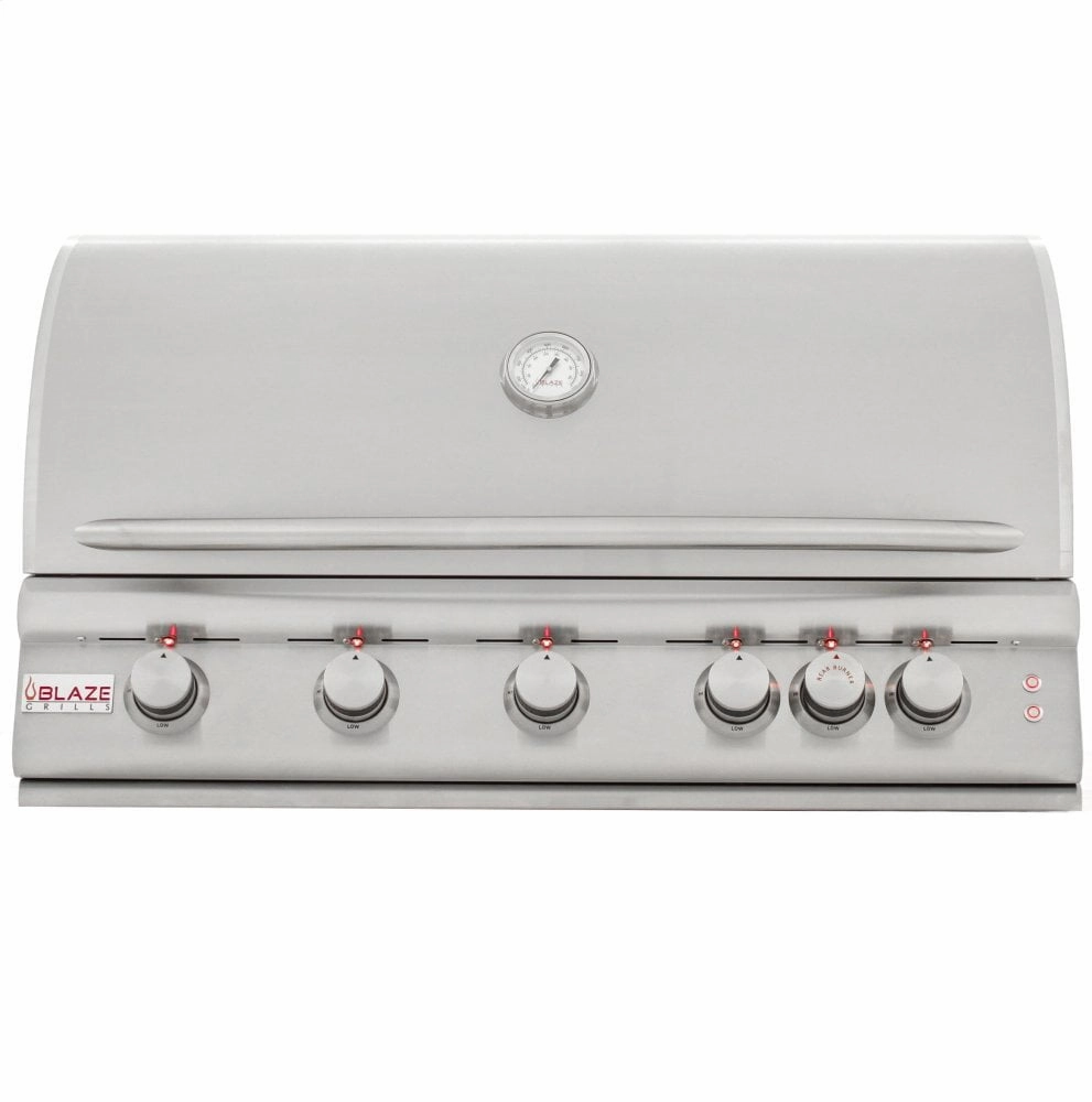 Blaze Grills BLZ5LTE2LP Blaze 40 Inch 5-Burner Lte Gas Grill With Rear Burner And Built-In Lighting System, With Fuel Type - Propane