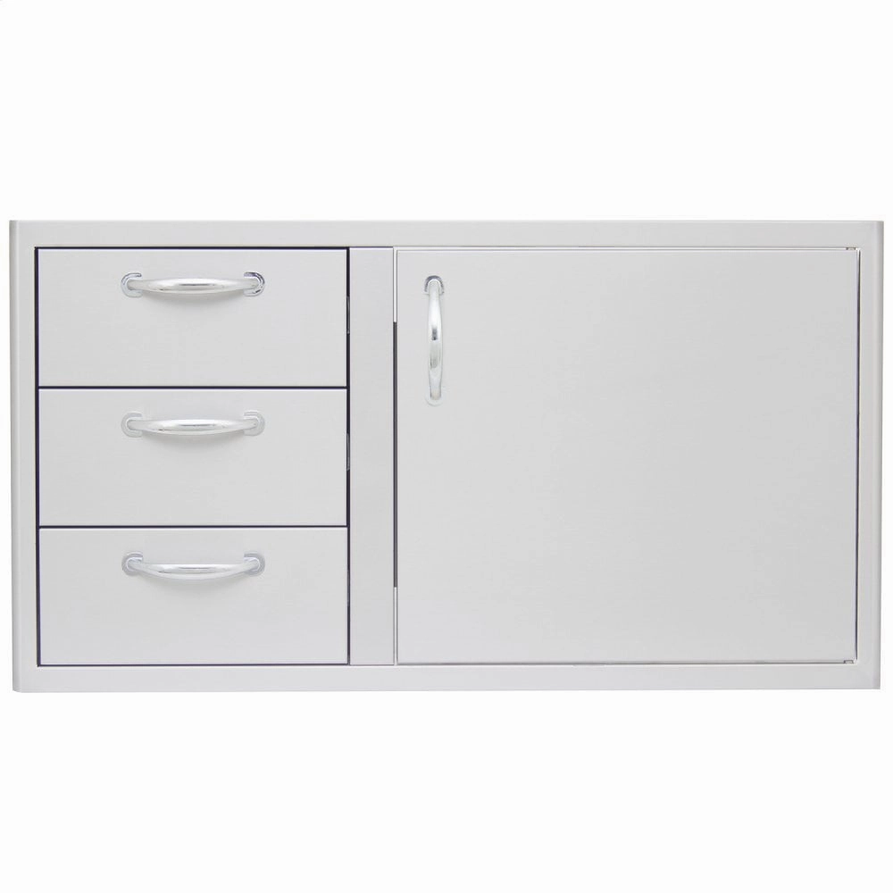 Blaze Grills BLZDDC39R Blaze 39 Inch Access Door And Triple Drawer Combo Storage,outdoor grill storage cabinet