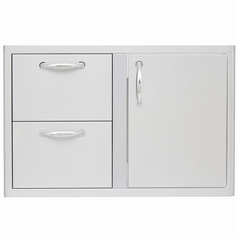 Blaze Grills BLZDDCR Blaze 32 Inch Access Door & Double Drawer Combo Storage,outdoor grill storage cabinet