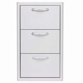 Blaze Grills BLZDRW3R Blaze 16 Inch Triple Access Drawer Storage,outdoor grill storage cabinet