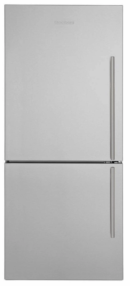 Blomberg Appliances BRFB1822SSLN 30" Bottom Freezer/Fridge 18 Cu Ft, Wrapped Stainless Doors, Stainless Handles, Left Hinge Freestanding Refrigerators freestanding fridge freezer combo