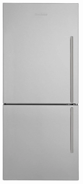 Blomberg Appliances BRFB1822SSLN 30" Bottom Freezer/Fridge 18 Cu Ft, Wrapped Stainless Doors, Stainless Handles, Left Hinge Freestanding Refrigerators freestanding fridge freezer combo