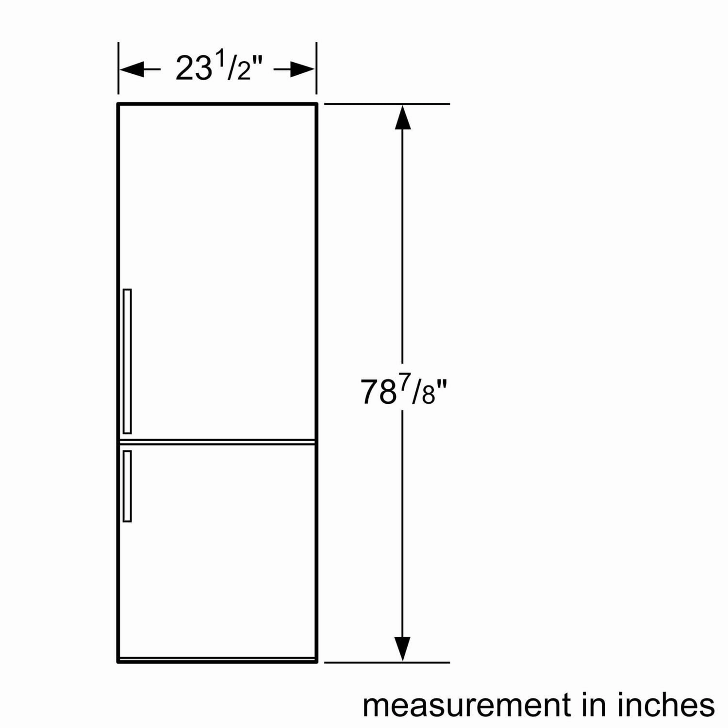 Bosch B11CB50SSS 500 Series, 24" Refrigeration 11 Cu Ft