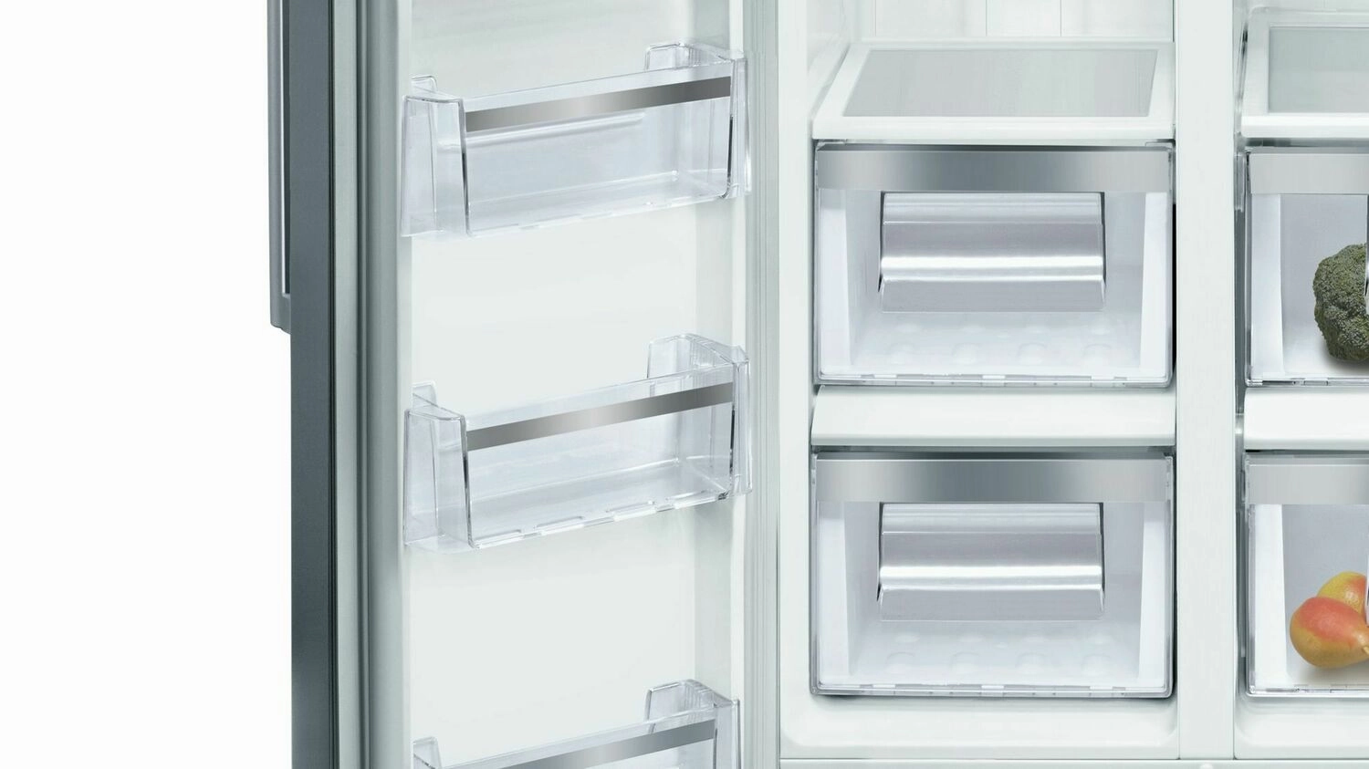 Bosch B20CS30SNS 300 Series Freestanding Counter-Depth Side-By-Side Refrigerator 36'' Easy Clean Stainless Steel B20Cs30Sns