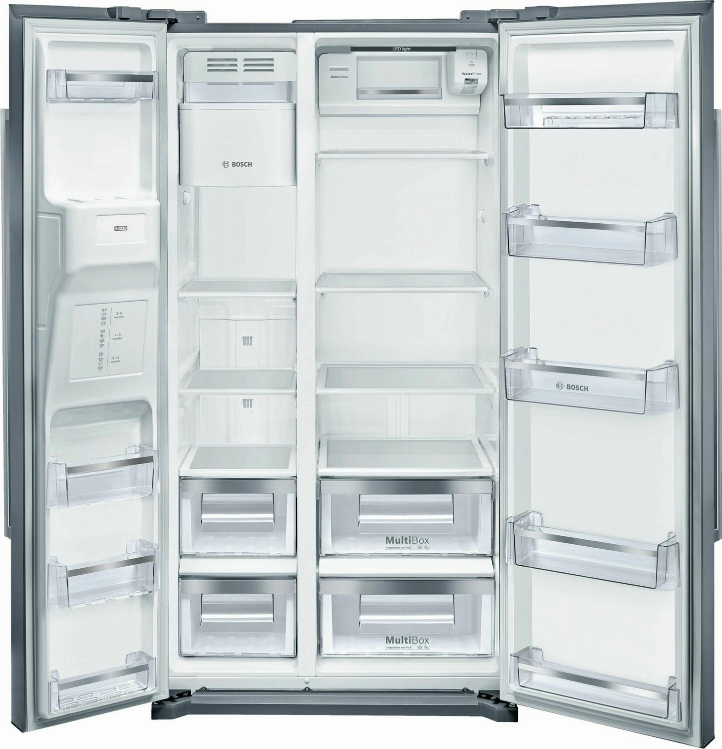 Bosch B20CS30SNS 300 Series Freestanding Counter-Depth Side-By-Side Refrigerator 36'' Easy Clean Stainless Steel B20Cs30Sns