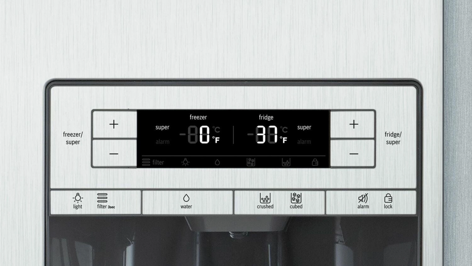 Bosch B20CS30SNS 300 Series Freestanding Counter-Depth Side-By-Side Refrigerator 36'' Easy Clean Stainless Steel B20Cs30Sns